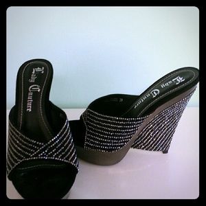 Lady Couture Meringue Rhinestone Mule 8 1/2